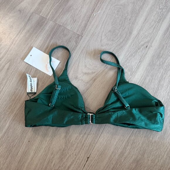 Dippin’ Daisys Hunter Green Bikini Set Top and Bottom Size M NWT - Picture 4 of 8